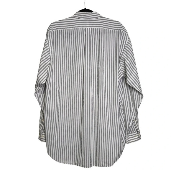 Ralph Lauren Men’s 16 1/2 34/35 Yarmouth Button Down White & Black Striped Shirt - Picture 5 of 7